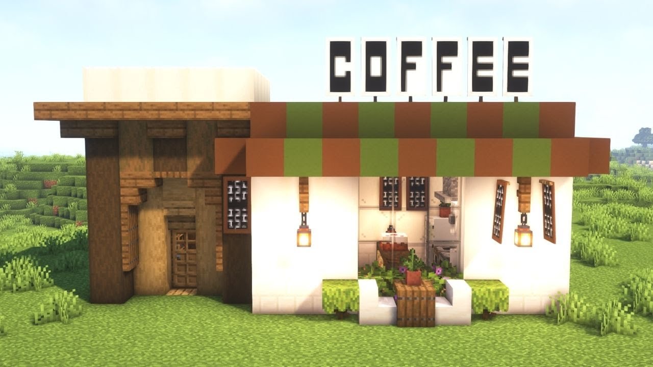 {Minecraft} 🌿 How To Build An Aesthetic Dark Academia Cafe ☕ 📚 {Tutorial}