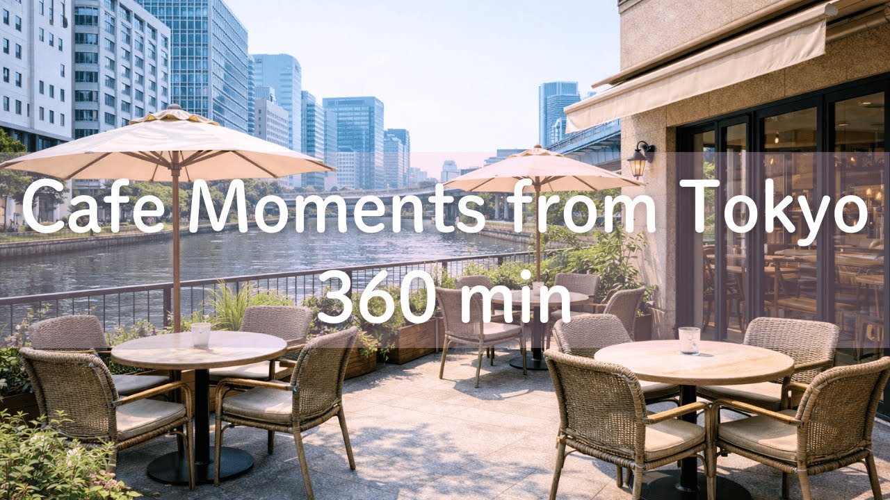 Tokyo Riverside Office District Café BGM | 360min Relaxing Piano & Japanese Instruments