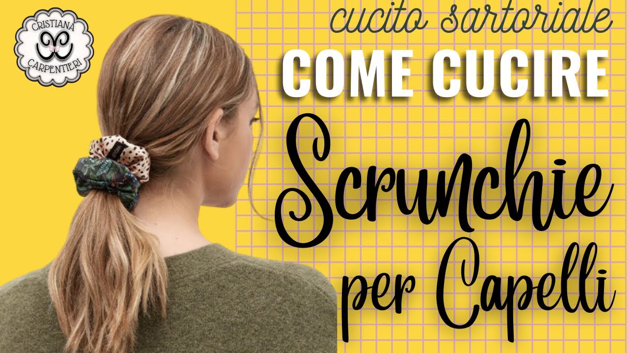✂️CUCIRE SCRUNCHIE PER CAPELLI tutorial - How to sew a scrunchies#tutorial  4🎀@cristiana.carpentieri