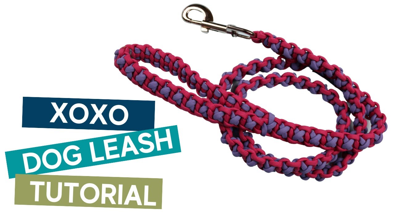 HOW TO MAKE AN 'XOXO' DOG LEASH PARACORD TUTORIAL