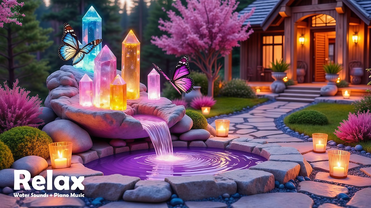Soothing Piano Music & Flowing Water 🌿 Relax, Heal & Release Negative Emotions