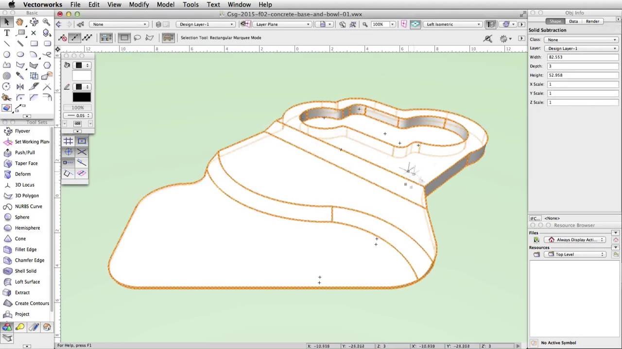 Freeform Modeling - Concrete Base and Bowl