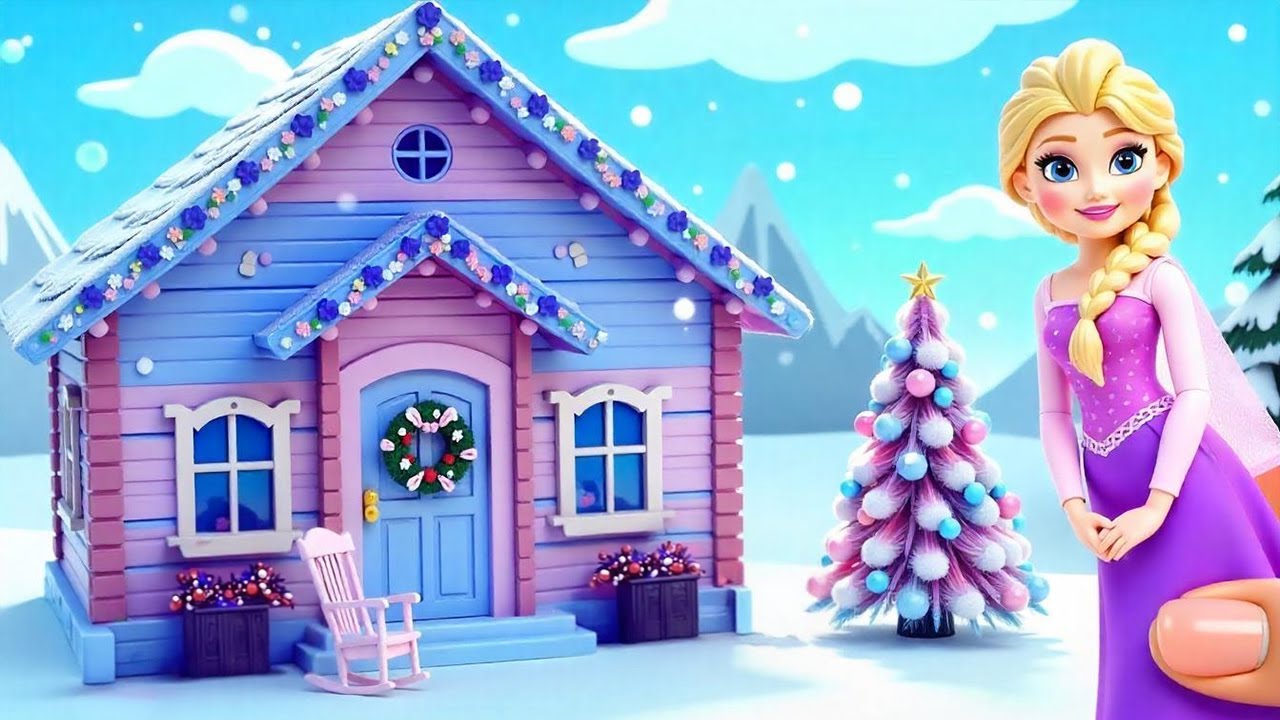 Build the Ultimate Frozen House for the Queen! ❄️🏰 Best Dollhouse Ever