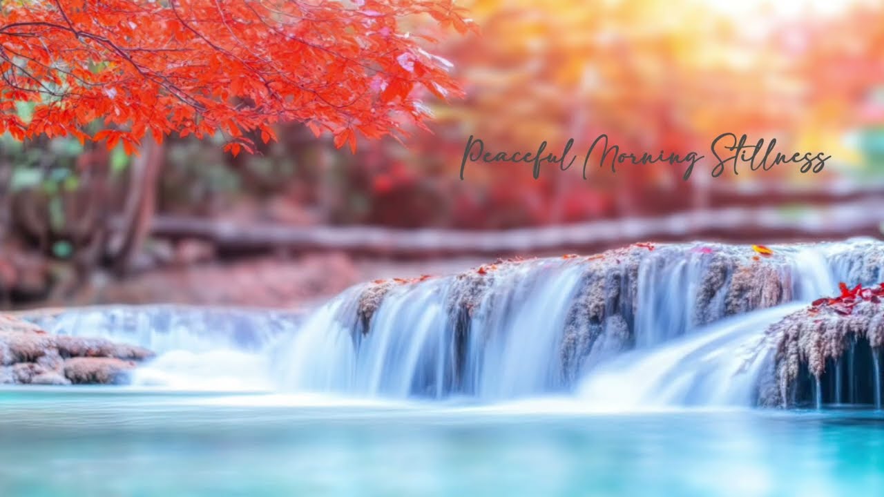 Morning Vibes Near Waterfall 🌿 Relaxing Nature Sounds  Meditation, Sleep, Yoga, Stress Relief