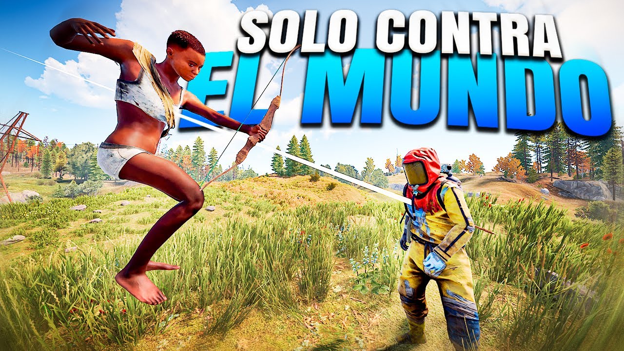 JUEGO SOLO en un SERVER de LOCOS - RUST - Gameplay español