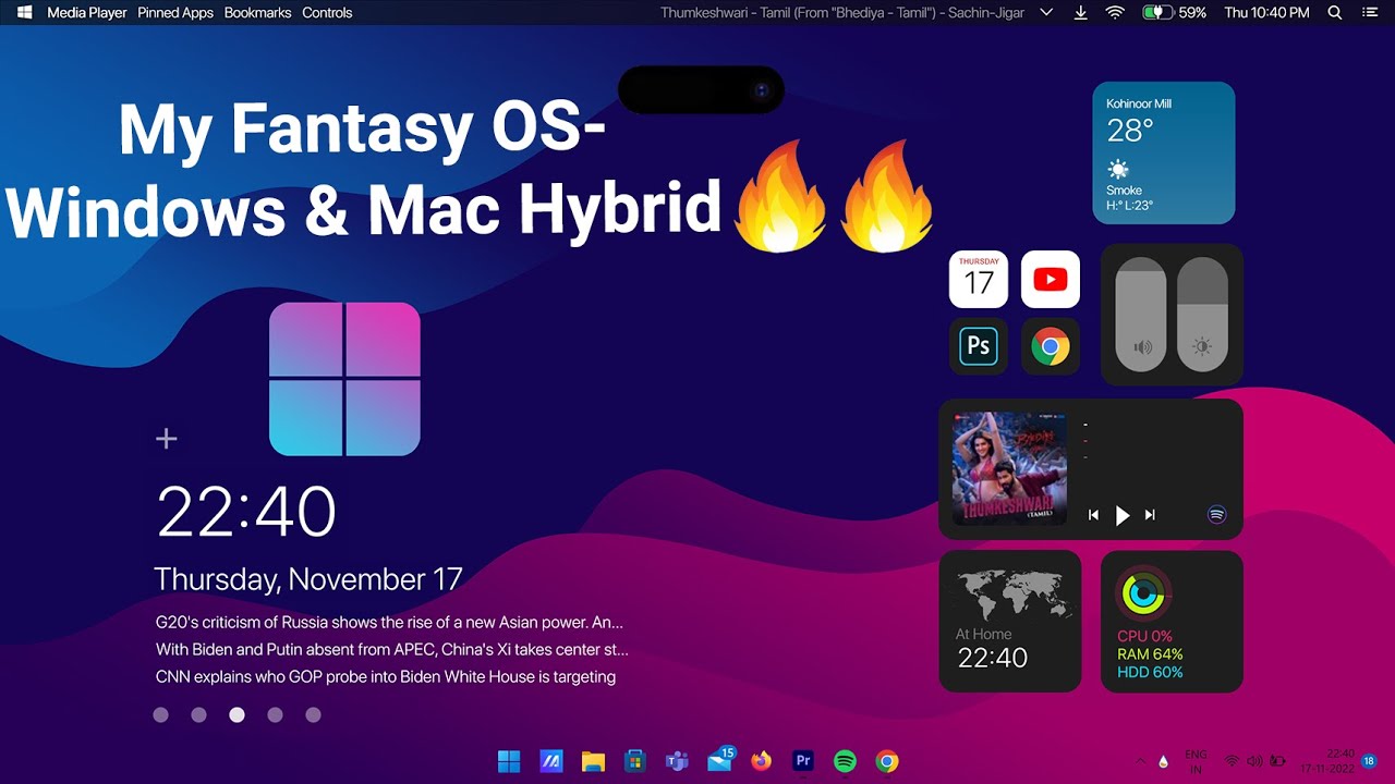 MacOS Theme for Windows 11 - Customize Your Desktop with RainMeter