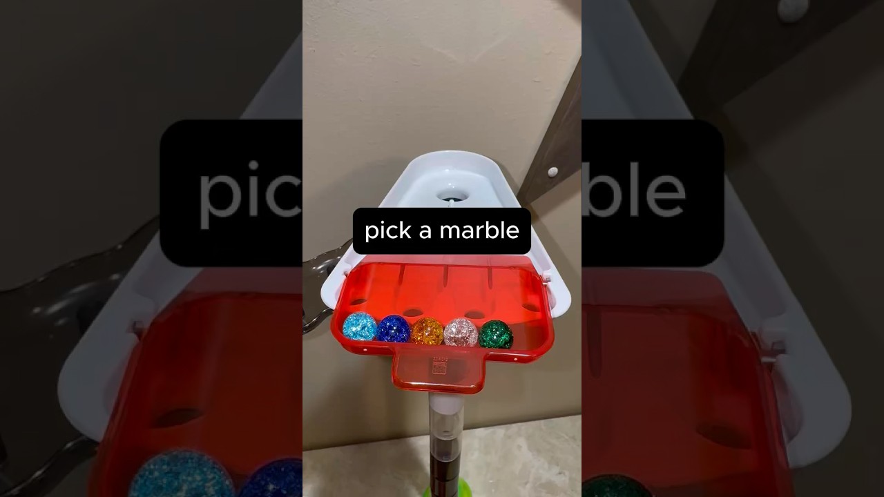Pick a marble to see who wins! 🏆 #marbleraces #asmr