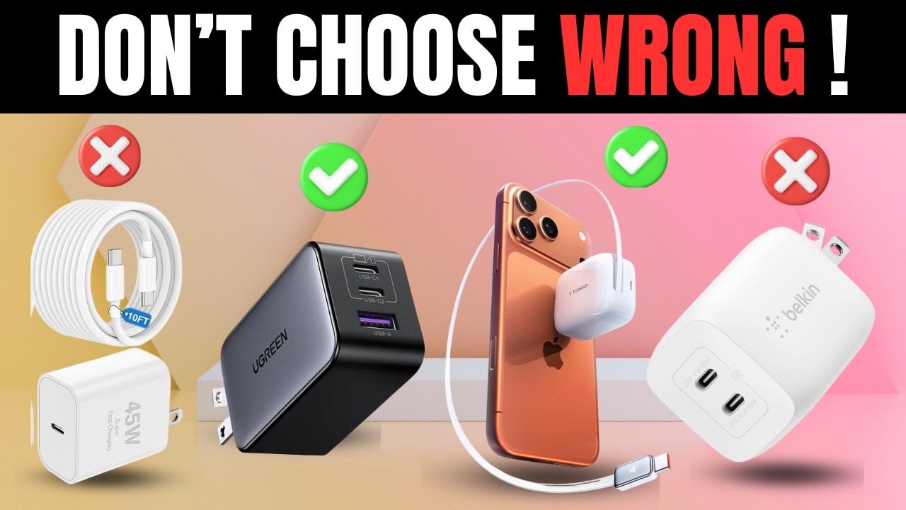✅  7 Best GaN Fast Chargers for iPhone 17 Pro Max / 17 Pro / 17 / Air [2026] ⚡USB-C PD 3.1