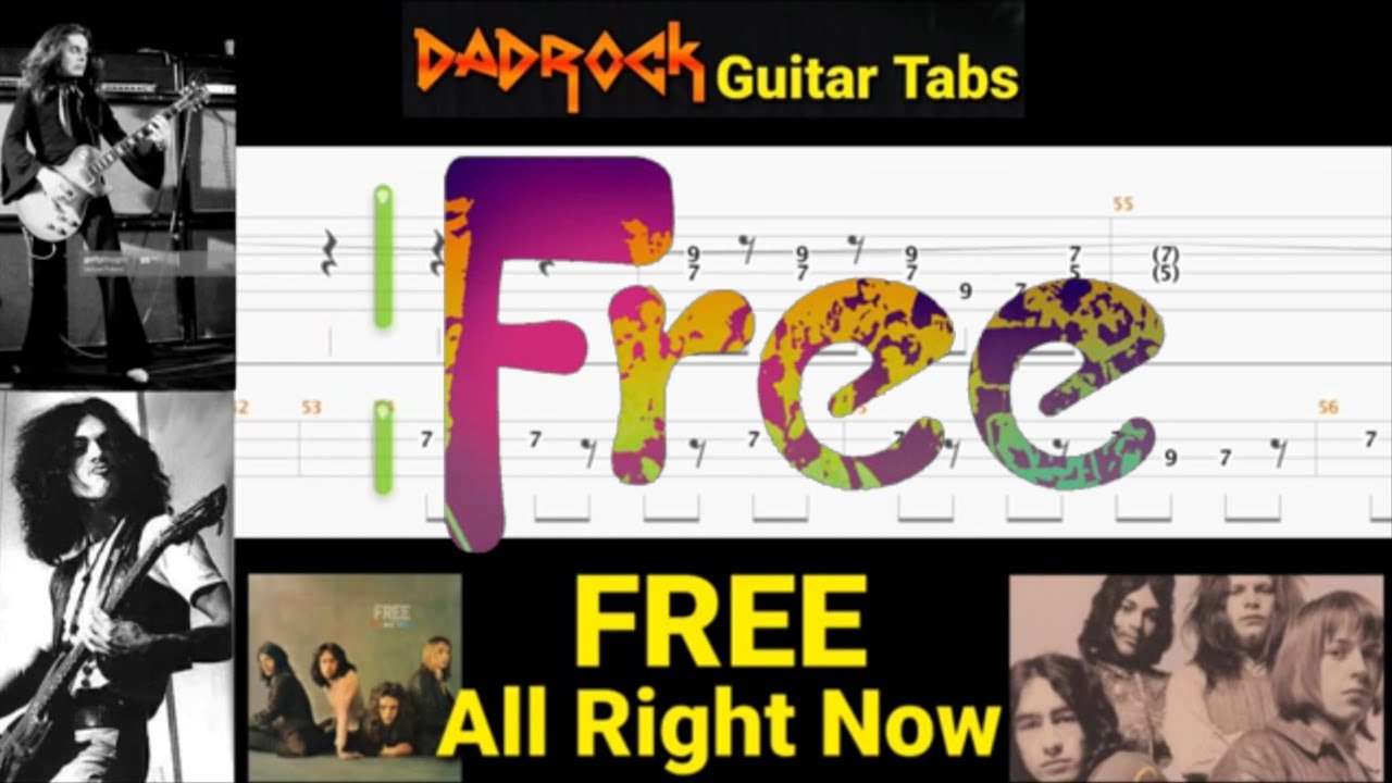 All Right Now - FREE - Guitar + Bass TABS Lesson