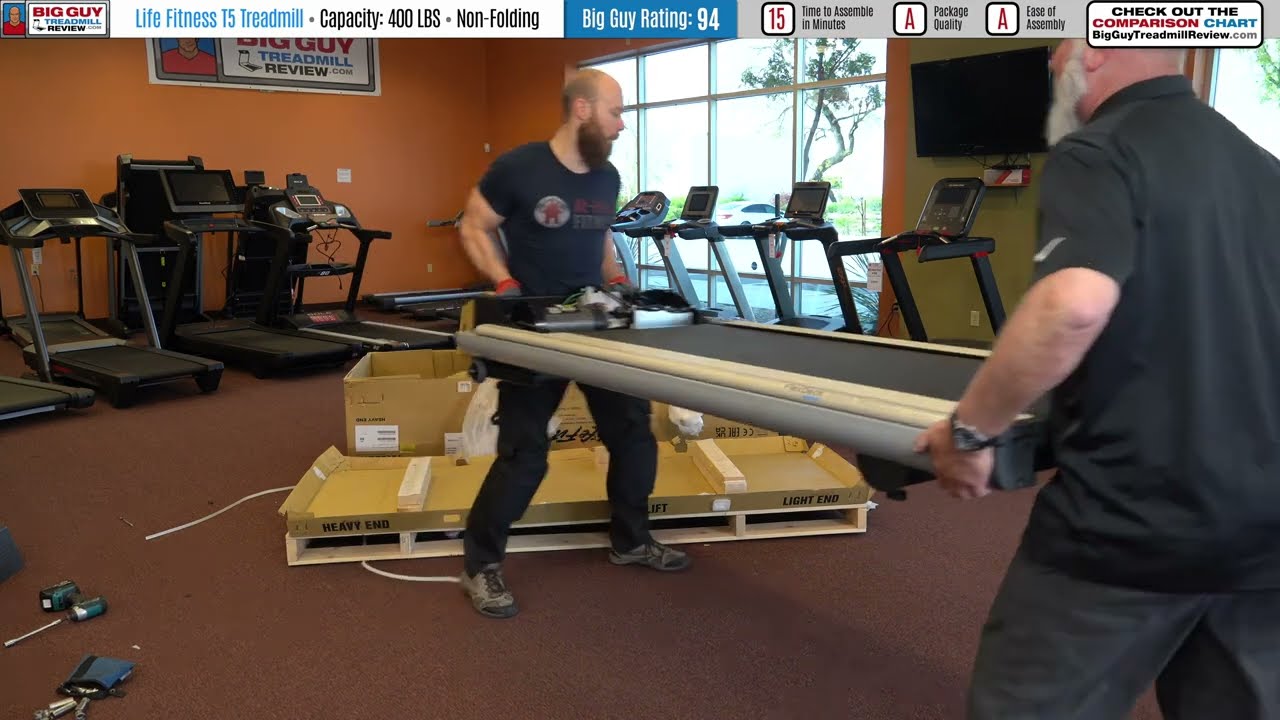 Life Fitness T5 Treadmill Assembly with Go Console - BigGuyTreadmillReview.com