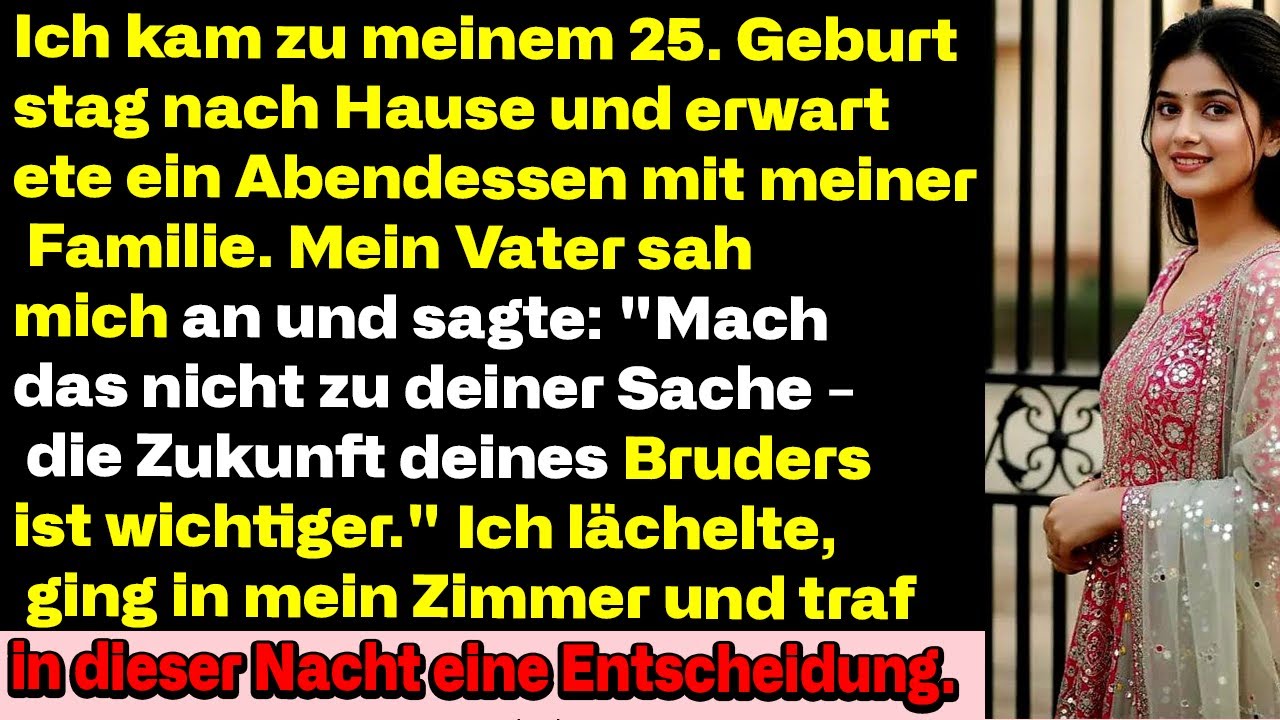 Zu meinem 25. Geburtstag kam ich heim – doch die Worte meines Vaters zerstörten alles