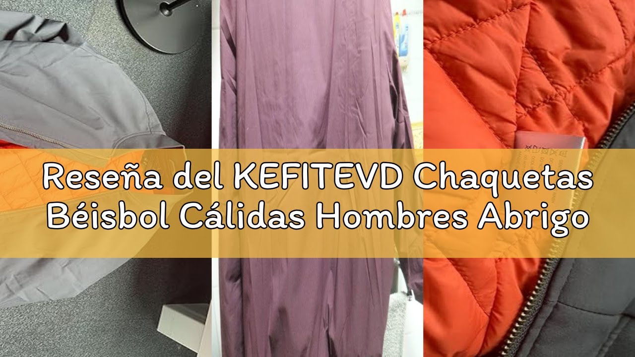 Reseña del KEFITEVD Chaquetas Béisbol Cálidas Hombres Abrigos Moto con Múltiples Bolsillos Chaqueta