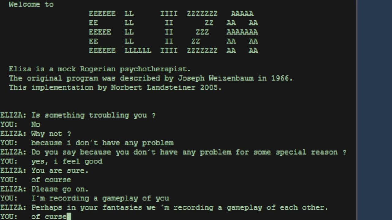 ELIZA (IBM 7094) 1966
