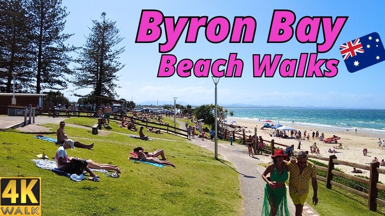 Byron Bay - 4k Beach Walk Tour - NSW Australia 🇦🇺
