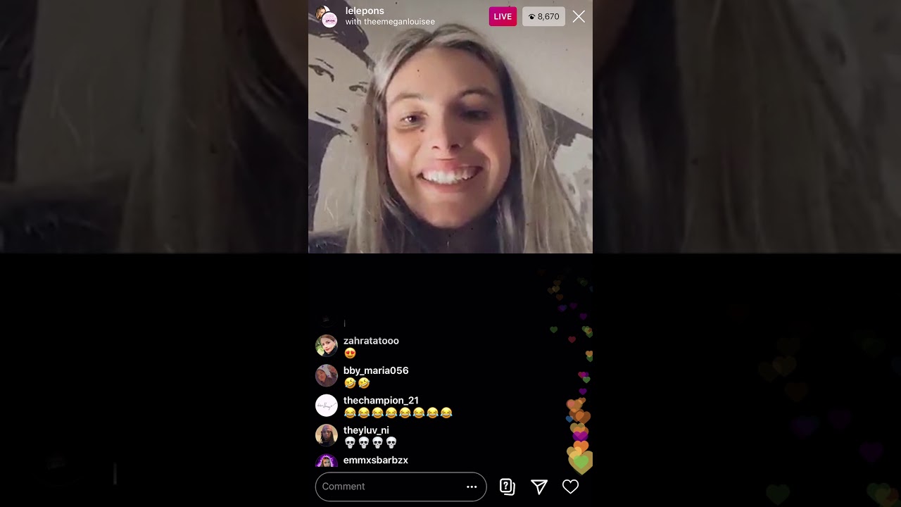 Theemeganlouisee goes live w/ Lele Pons (full live)