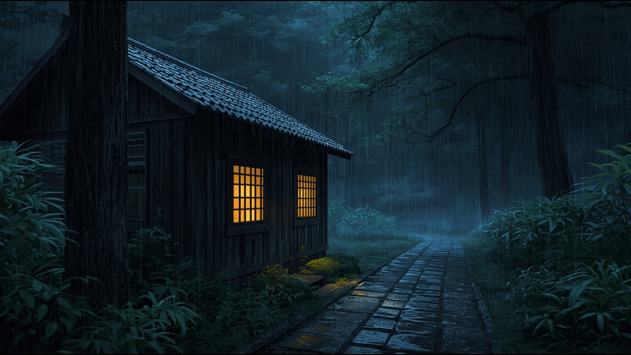 Heavy Rain in Forest Cabin 🌧️ Ultimate Sleep Therapy for Mind and Body Reset