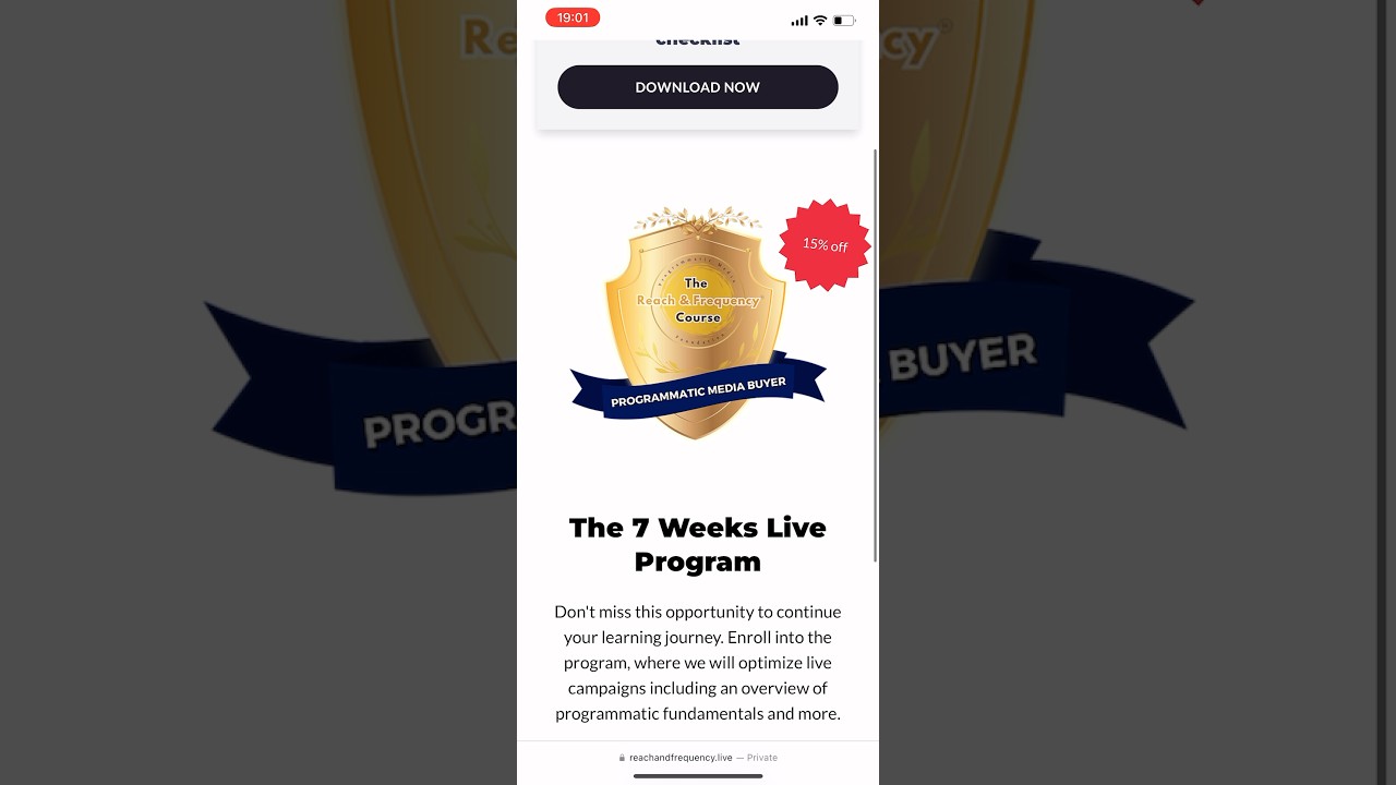 Here&rsquo;s how you can get 15%OFF of the program sign up. #programmatic #adtech #podcast