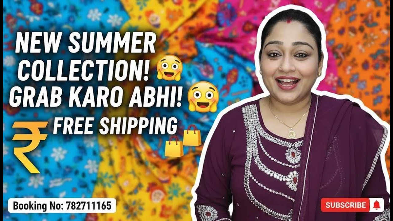 New summer collection in cotton and creep with free shipping Booking no 7827811165