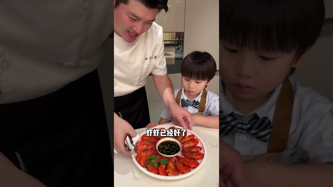 七个佩奇厨师长系列 老七中秋家宴#美食#萌娃