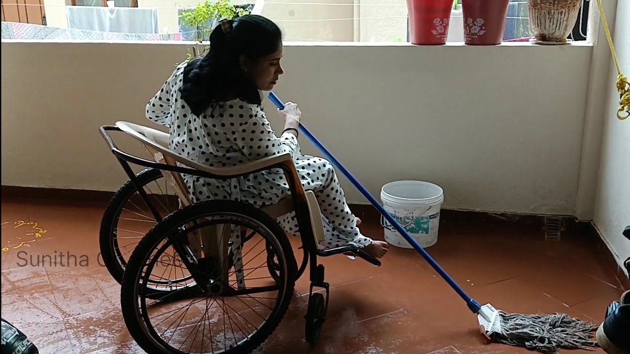 Floor Cleaning in my Wheelchair