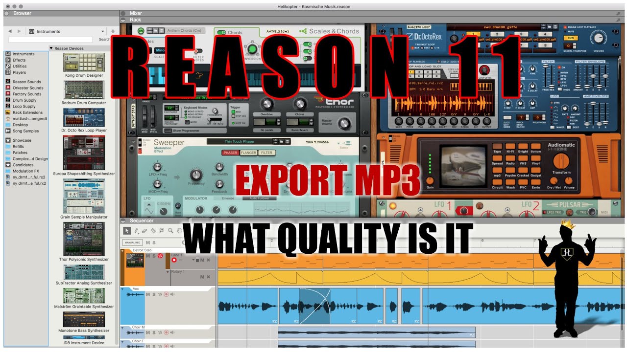 YYBY | Export MP3 In What Quality? Reason Studio 11 or 12