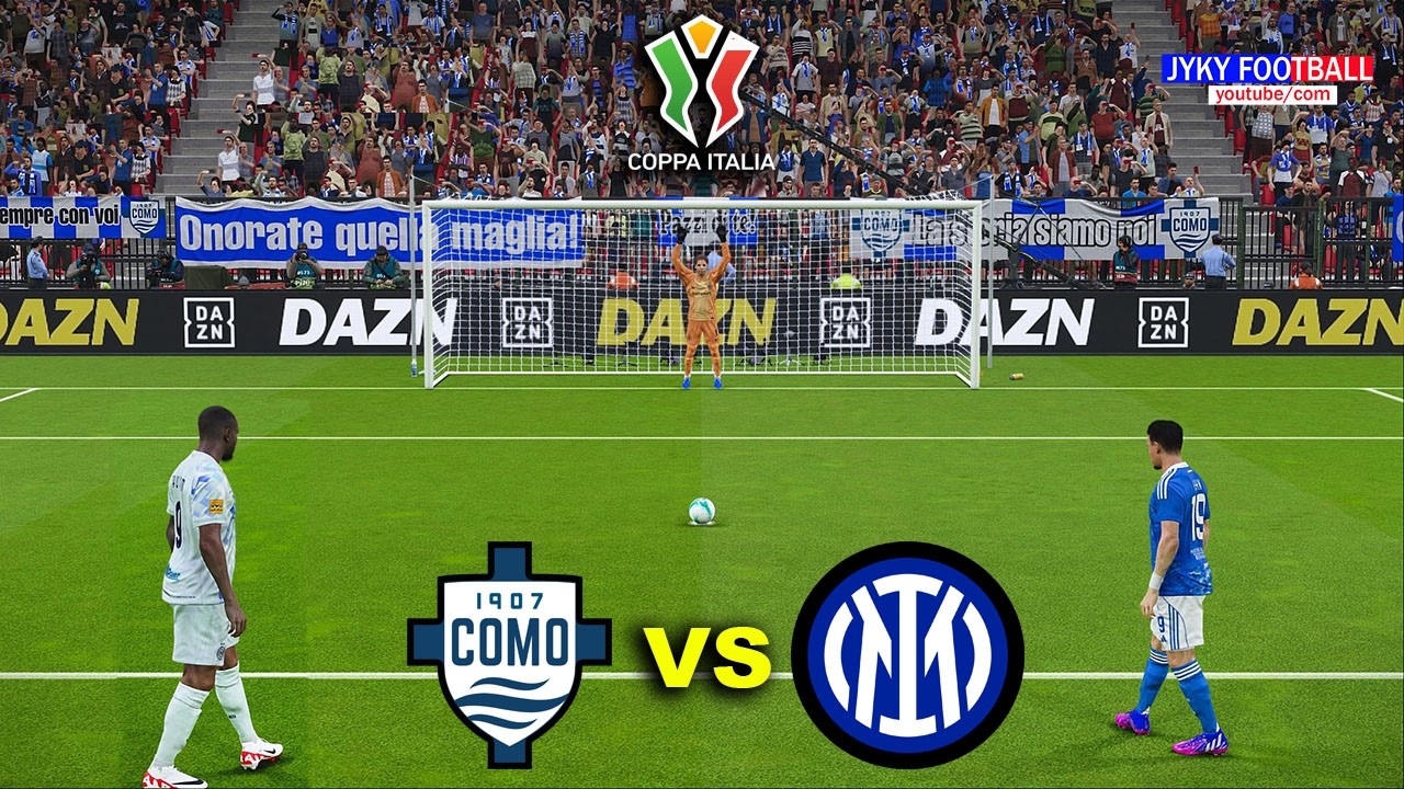 COMO 1907 VS INTER MILAN | Semi Final Penalty Shootout | COPA ITALIA | eFootball PES
