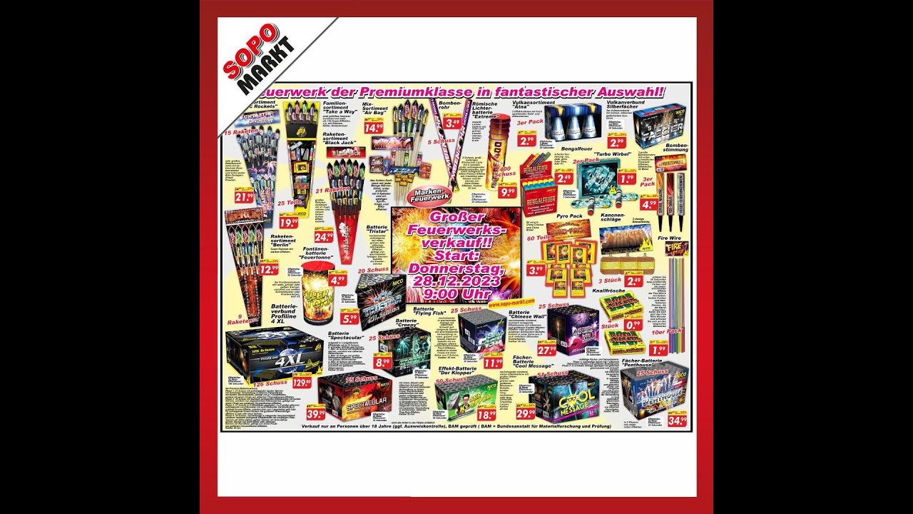 SOPO Markt Feuerwerk Prospekt 2023/2024