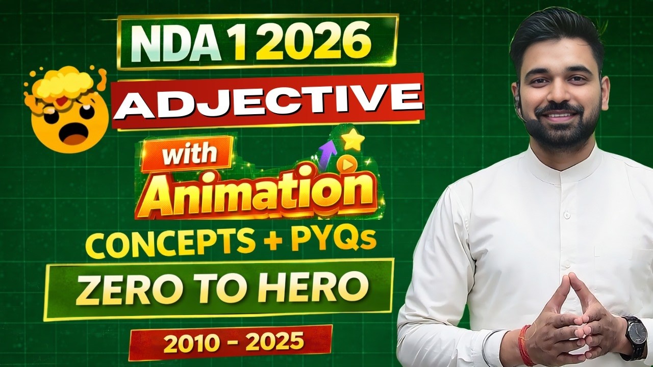 NDA 1 2026| NDA English Adjective | NDA 1 2026 | NDA PYQs 2010 - 2025 By Anuj Sir #ndaexam #nda12026