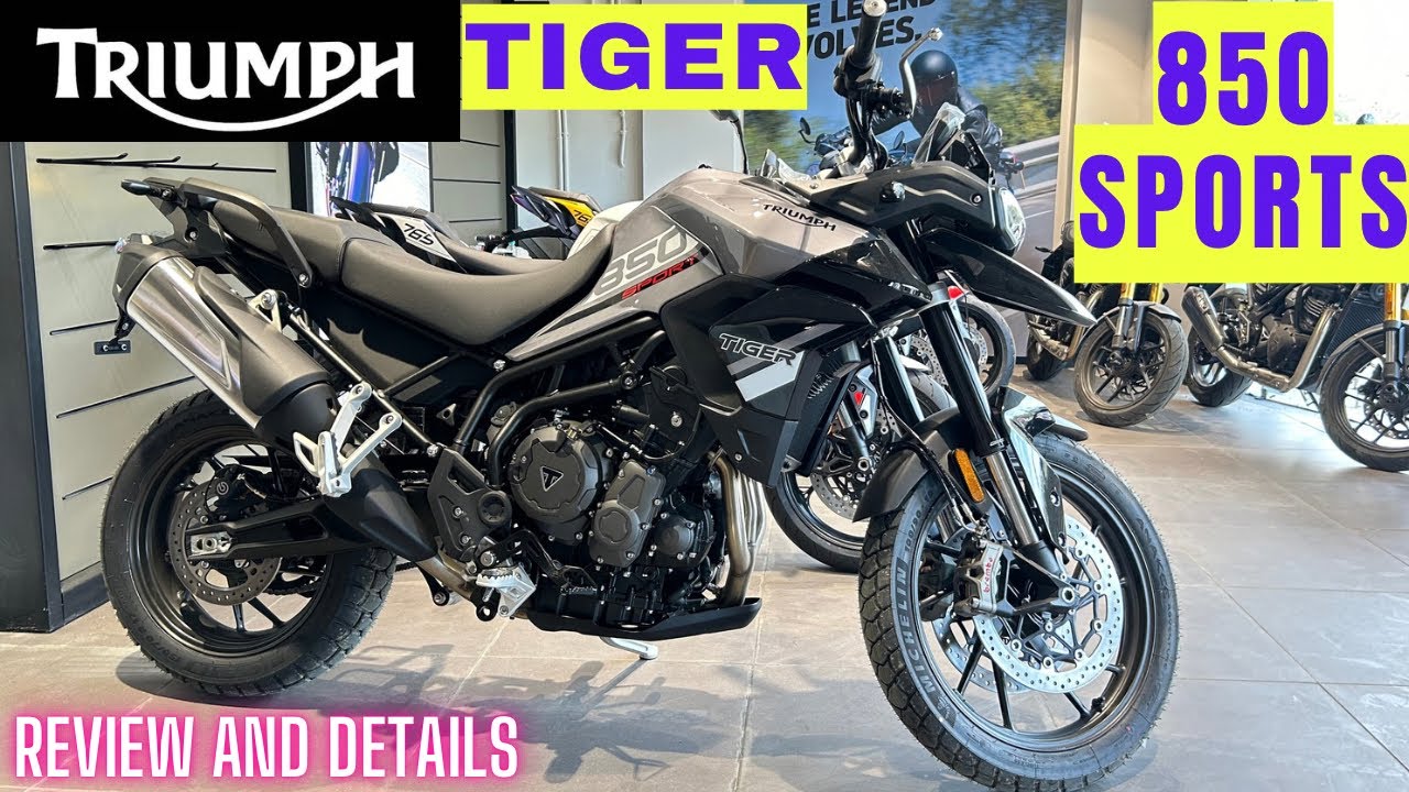 Triumph Tiger 850 Sport Graphite Jet Black Colour 2024 Model || Review , Details And Price