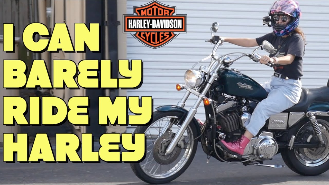 I can BARELY ride my new Harley Sportster 😭