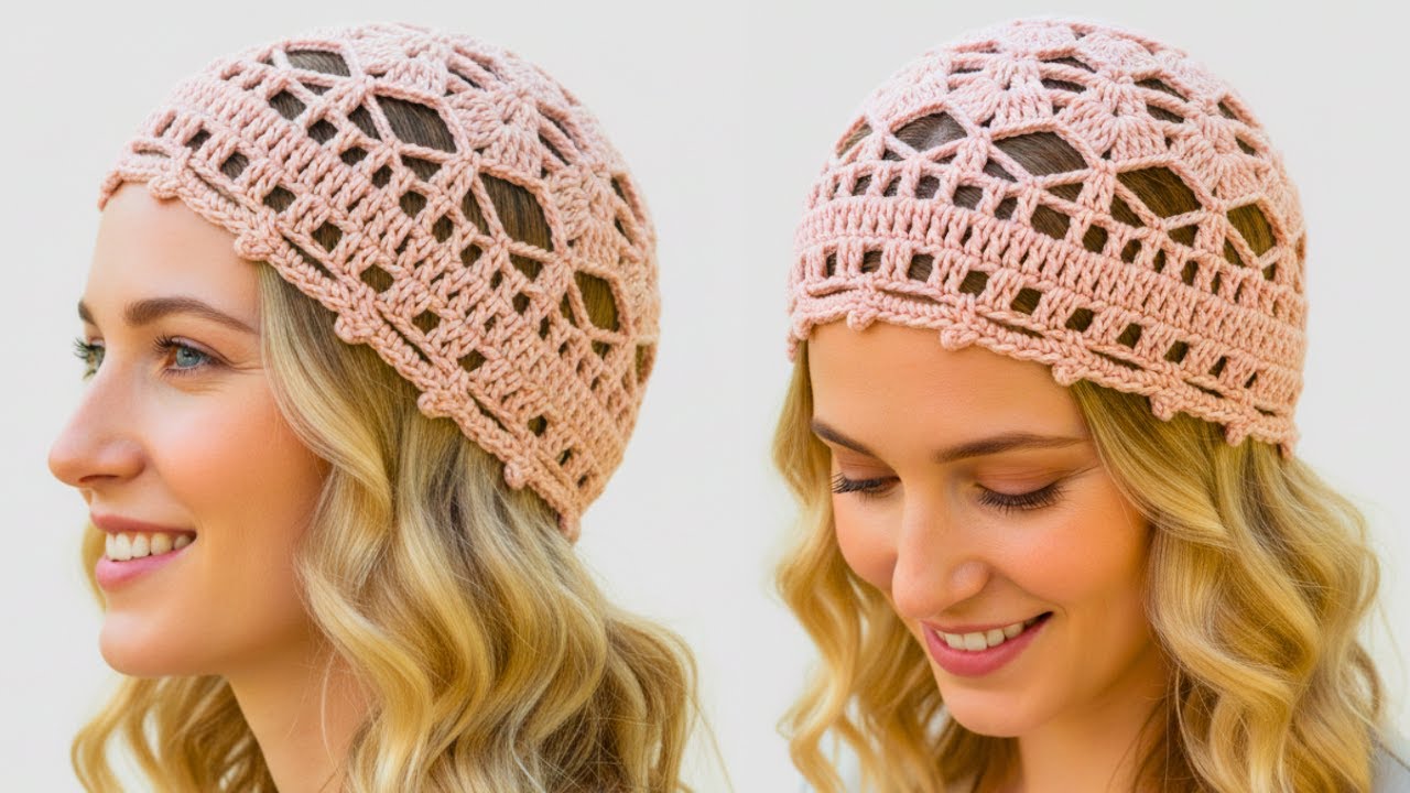 Headpiece de crochê  Gorro em tendência rápido, fácil e econômico