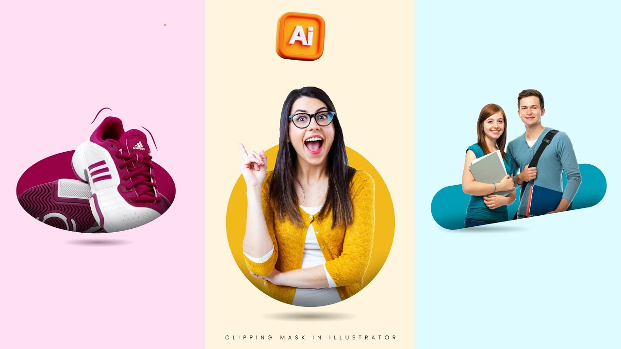 Clipping Mask Effect in Adobe Illustrator | Clipping Mask Design | Adobe Illustrator 2025