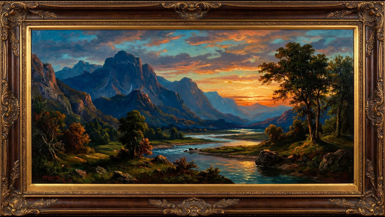 12h Artistic Paisajes | Frame TV Art 4K | Painted Landscape Collection