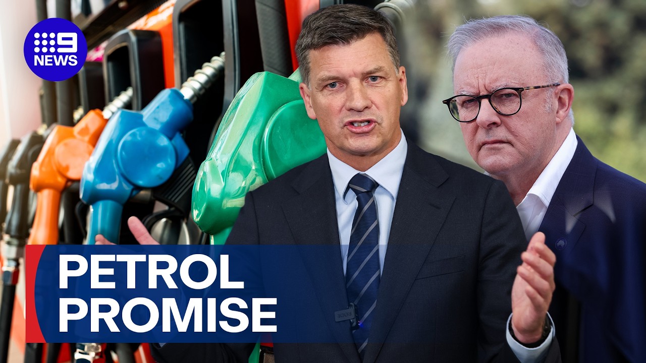 Fuel for thought: Opposition promises 'relief for Australians' at the bowser | 9 News Australia