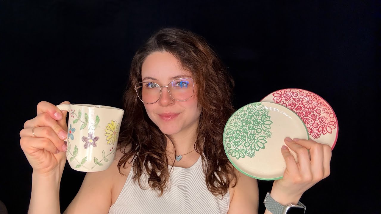 ASMR • Ceramic tapping & scratching | Cerámica hecha por mi mamá 🤍