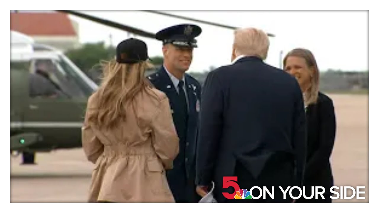 President Trump, First Lady arrive in Texas to visit Kerrville