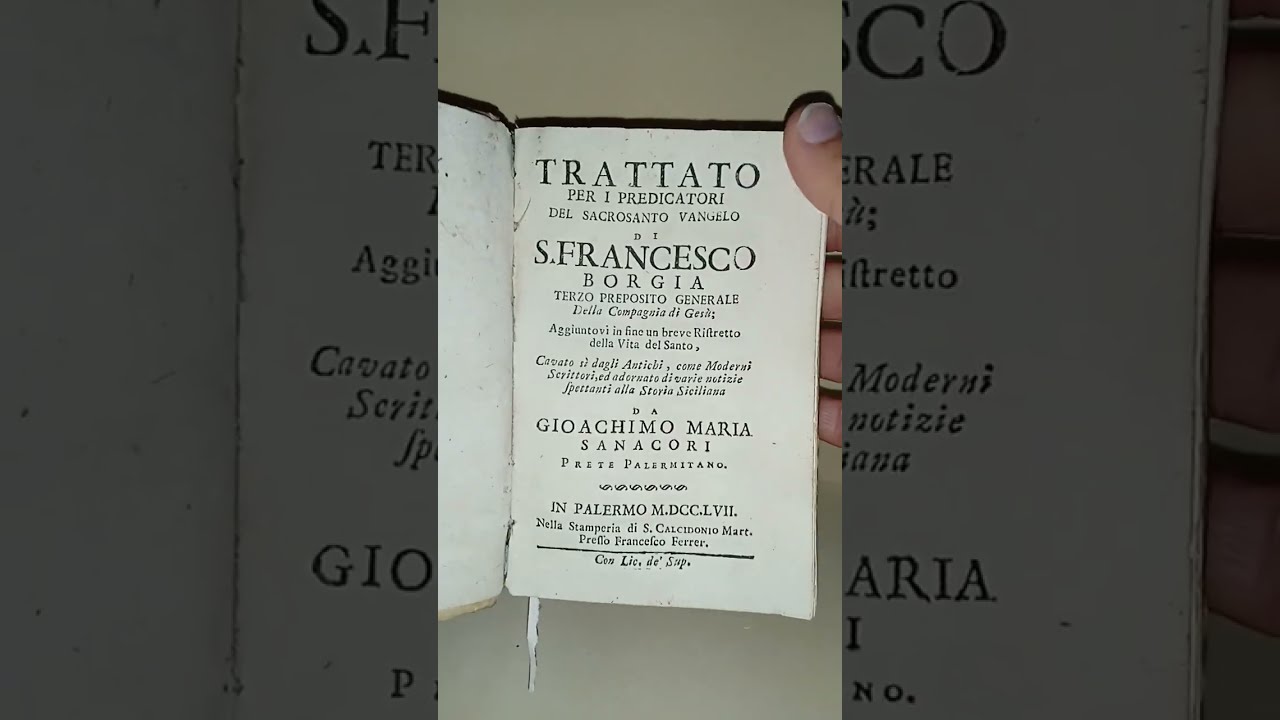 San francesco Borgia libro del 1757