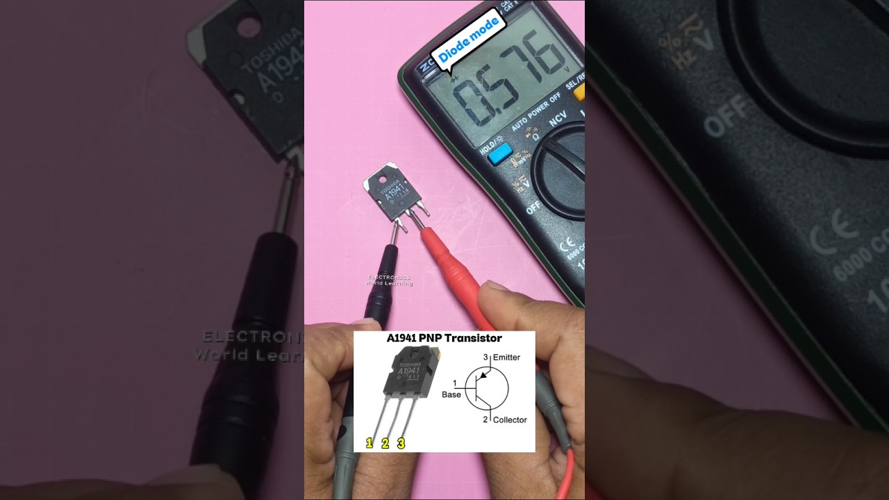 PNP Transistor Testing in normal condition using digital tester in diode mode 