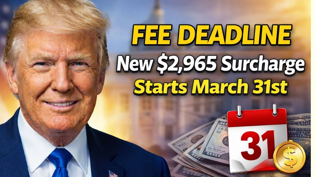 FEE DEADLINE  New $2,965 Surcharge Starts March 31st