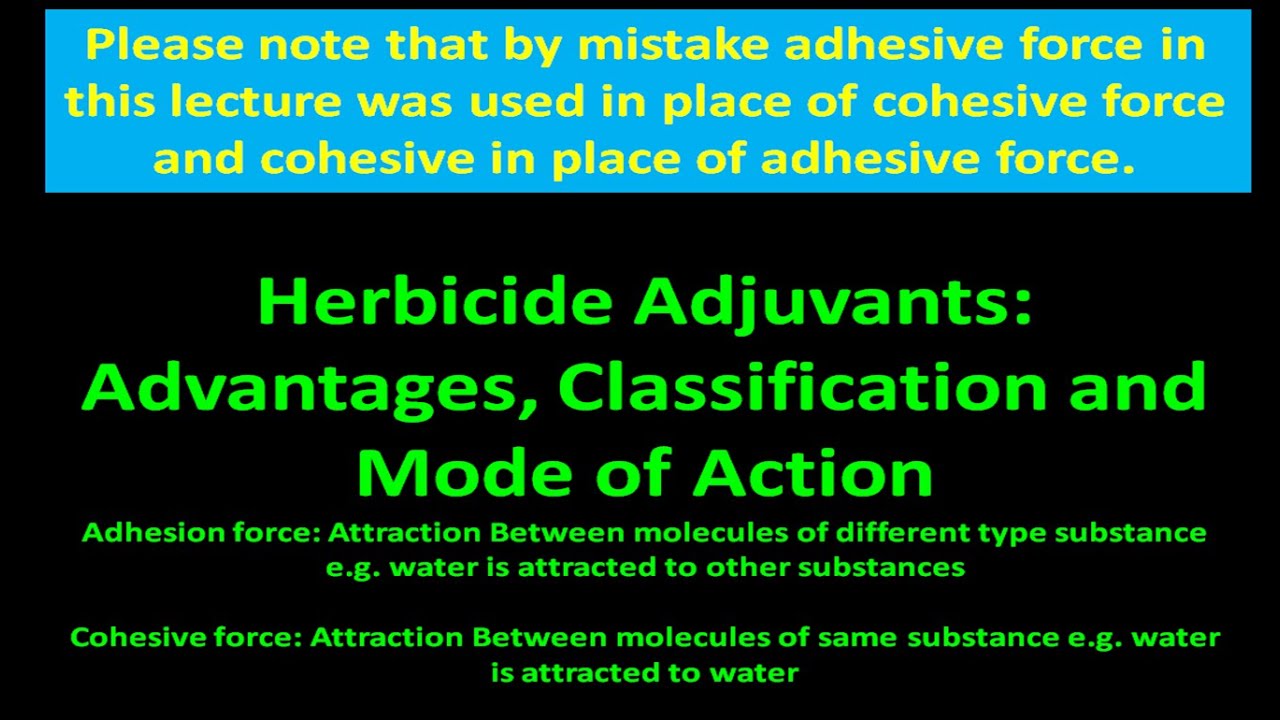 Herbicide Adjuvants: Advantages, Classification and Mode of Action