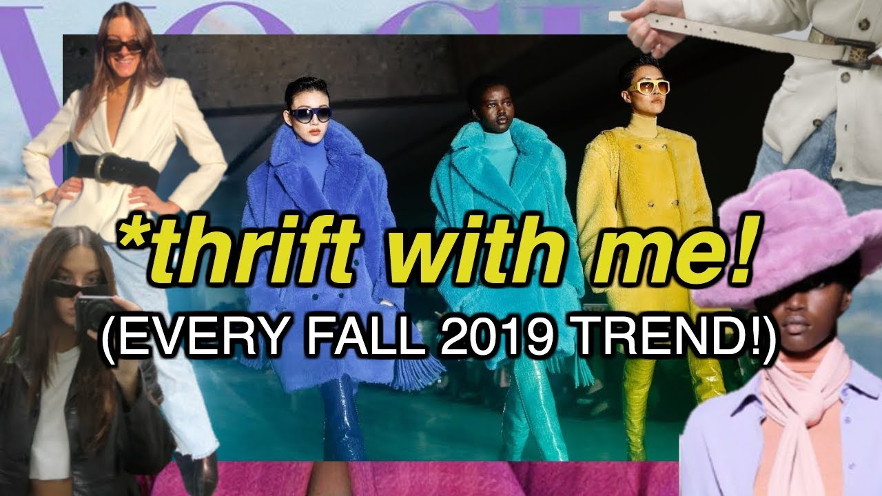Thrifting EVERY Fall 2019 Fashion Trend + thrift store try on!