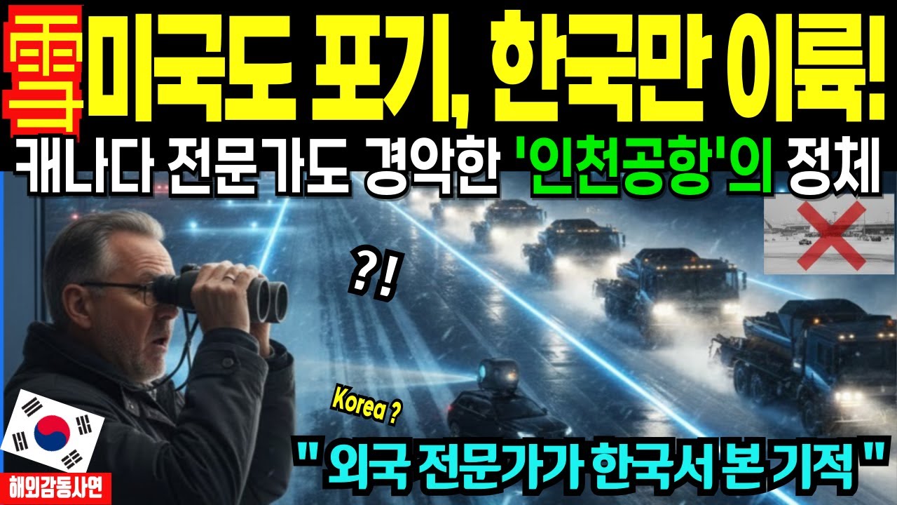 폭설 속에 핀 검은활주로, 캐나다 전문가가 15년 만에 처음 본 광경 '인천공항' 이건 기적이다 [해외감동사연]