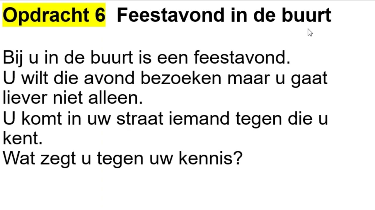 Spreken B1  Opgave 7