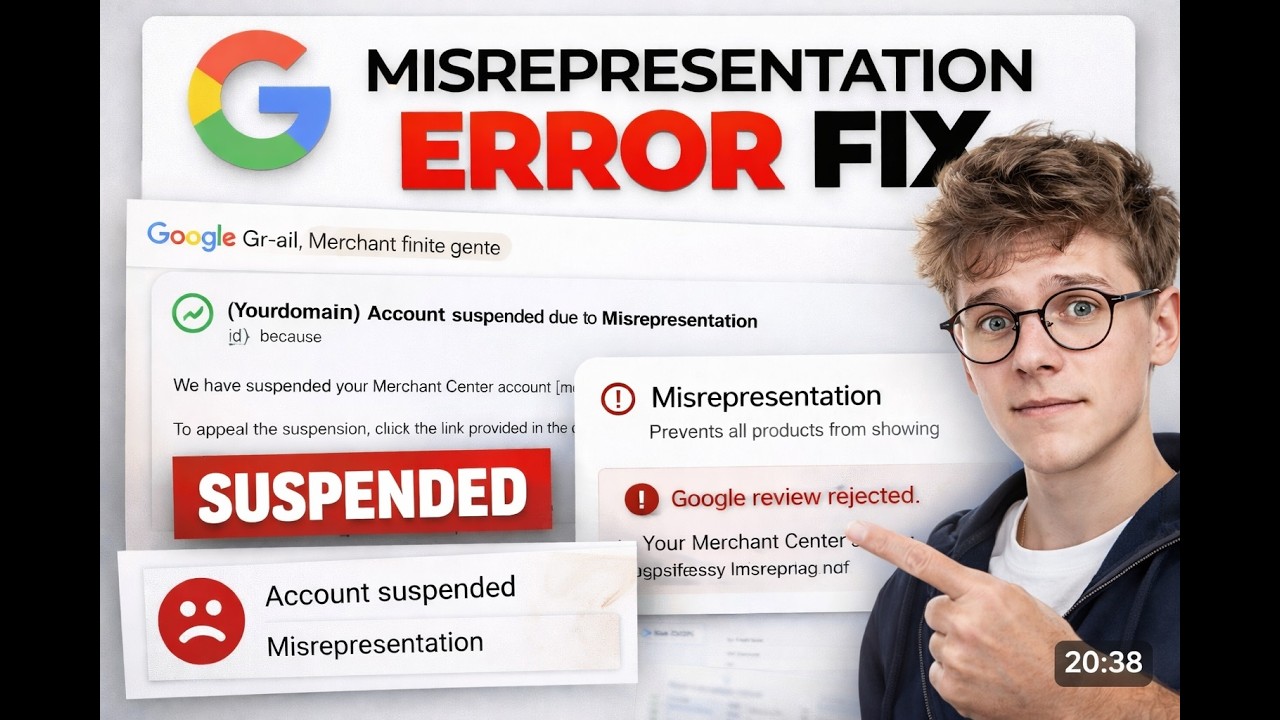 Google Merchant Center Misrepresentation Error 2026 &ndash; FIXED (Step-by-Step StoreBot Guide)