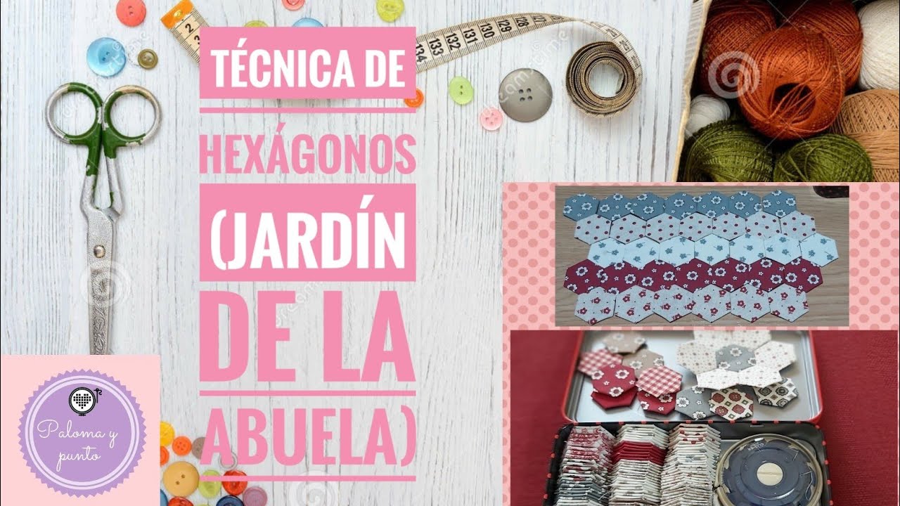 ✂️🧵Como hacer hexágonos de tela ✂️🧵 Jardín de la abuela ✂️ Patchwork fácil ✂️ Aprovechamos retales