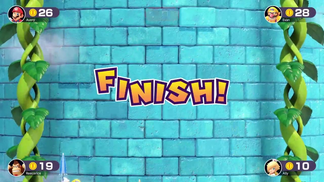 Mario Party Superstars minigame: Parasol Plummet 4 Player Netplay 60fps