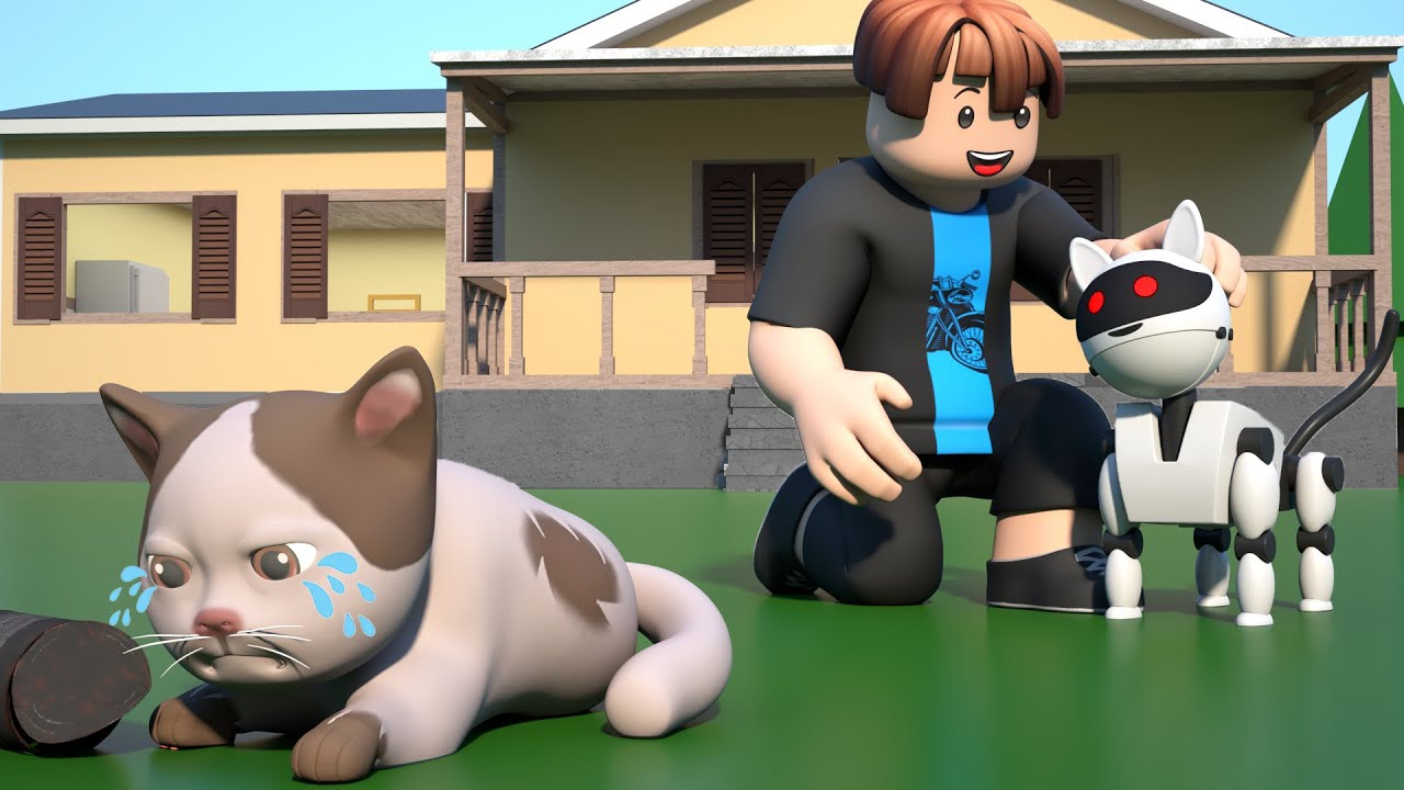 ROBLOX Brookhaven 🏡RP - FUNNY MOMENTS: CAT FIGHT VS ROBOCAT | Roblox Master