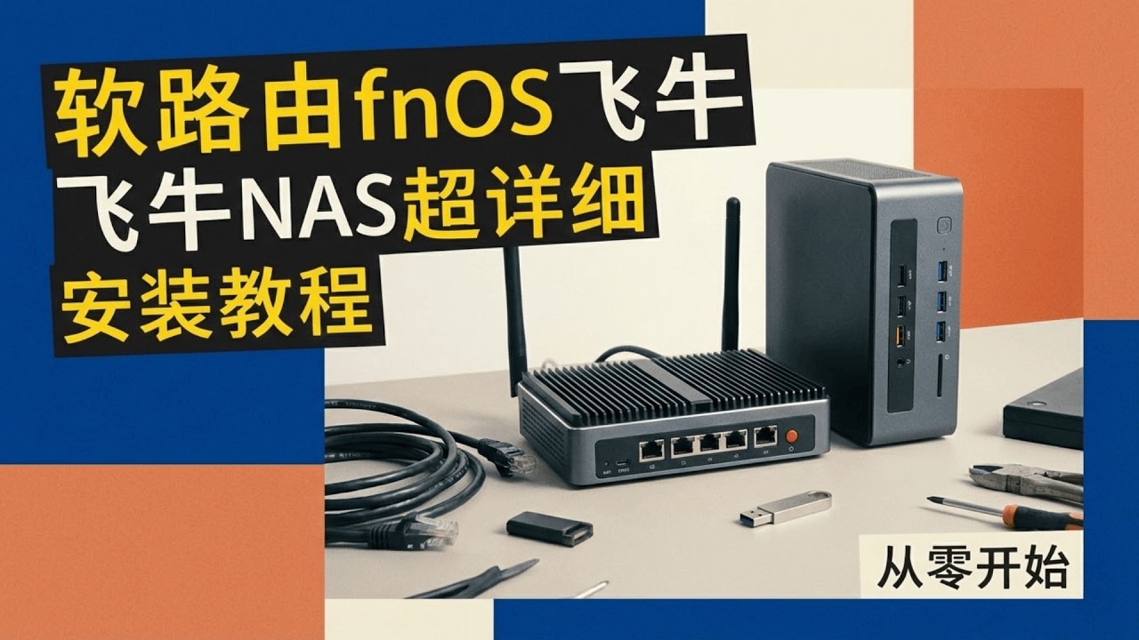 软路由安装飞牛fnOS超详细教程！国产NAS系统从零搭建，小白也能学会 #飞牛NAS #fnOS #软路由 #NAS教程 #国产NAS #小主机 #家庭服务器