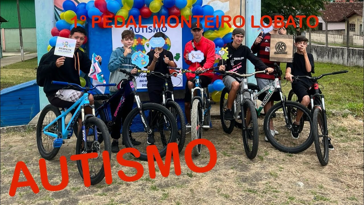 1º PEDAL PASSEIO DA ESCOLA MONTEIRO LOBATO SOBRE O AUTISMO