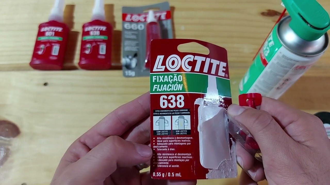 AMOSTRA DO LOCTITE 638   Fixação de Peças de Encaixe Cilíndrico   Indicado para Folgas de até 0,25mm